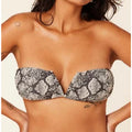ANDIE SWIM Scala Top Small Snake Print Black Cream Strapless