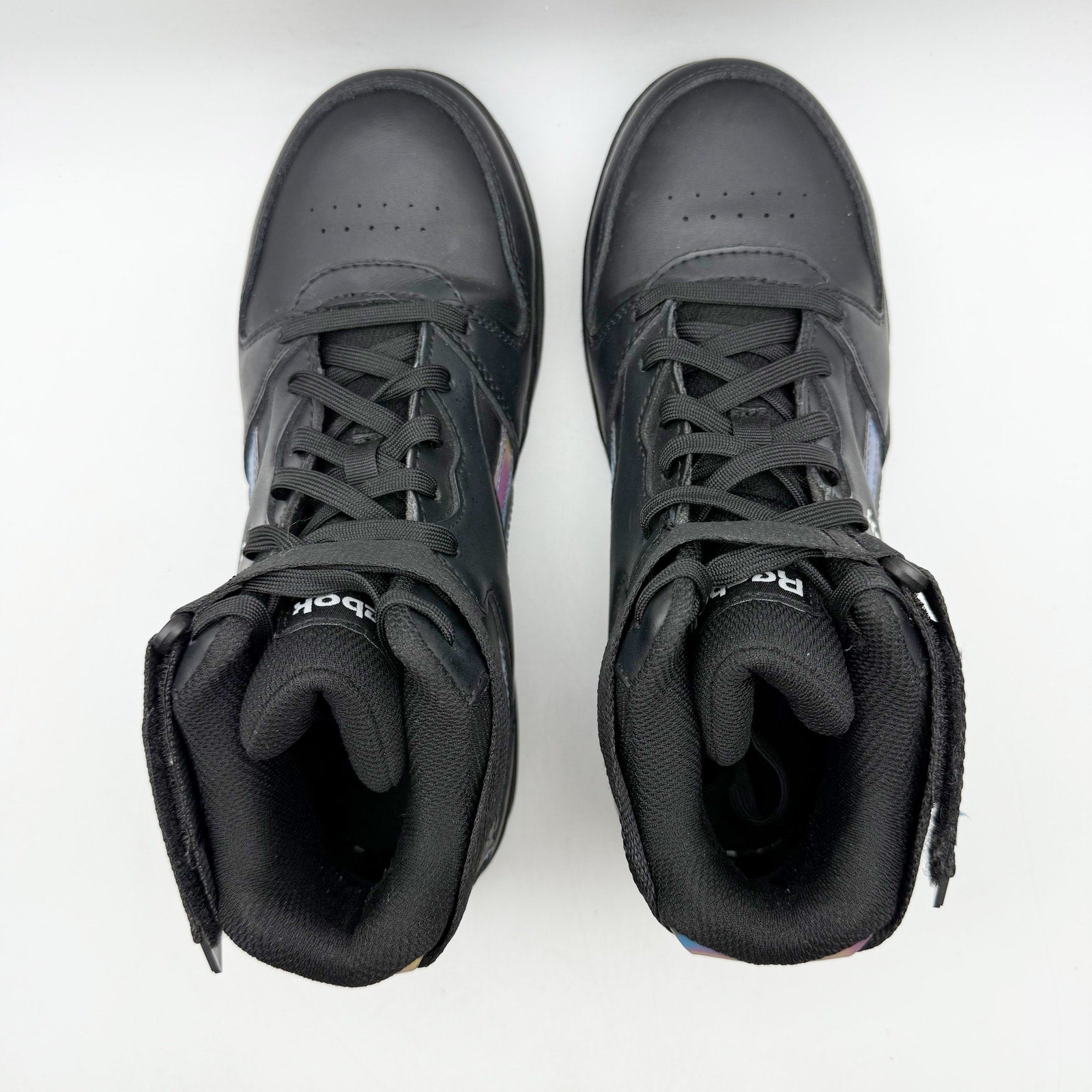 Reebok Womens High Top Work Sneakers US 12 M Black Hologram Comp Toe EH SR NIB