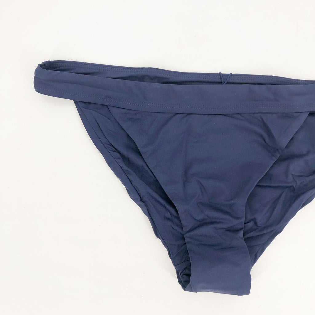 ANDIE SWIM Banded Cheeky Bikini Bottom XL US 16 Navy Blue NWT