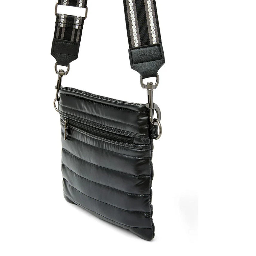 THINK ROYLN Women's Sidewalk Crossbody Bag Small Pearl Black Quilted NWT