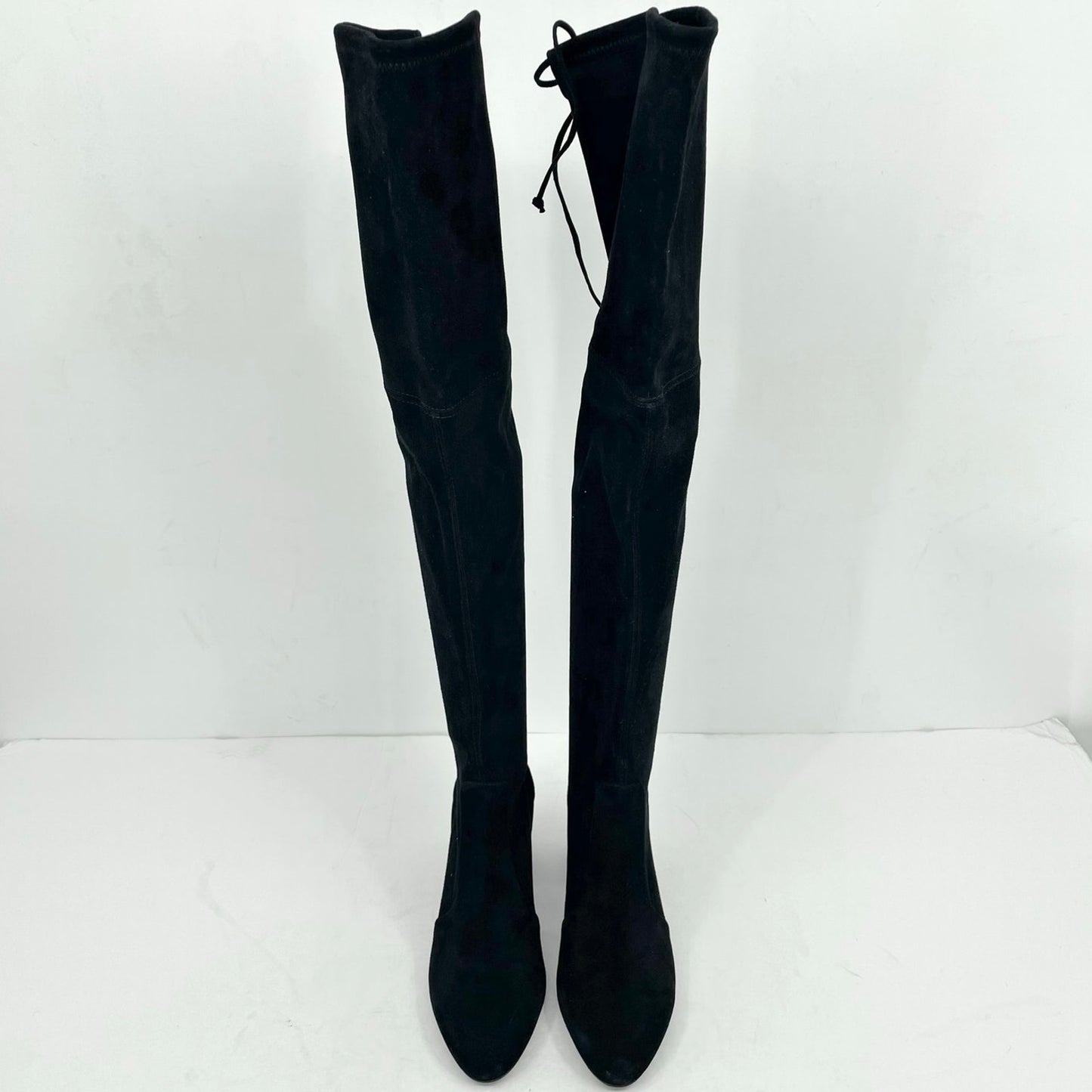 Stuart Weitzman Womens Flareland Over The Knee Boots US 7 B Black Suede NWOB