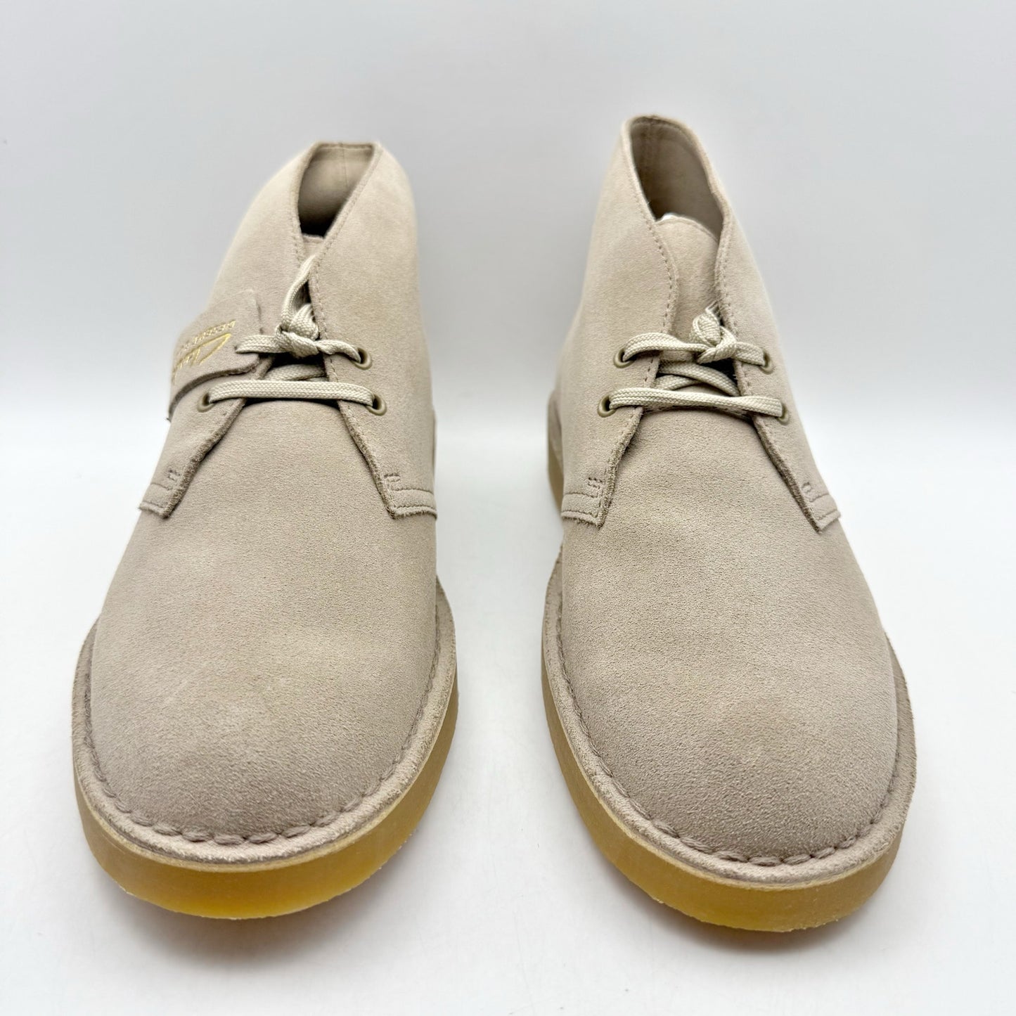 Clarks Mens Desert Coal Chukka Boots US 7.5 M EU 40 Stone Taupe Suede NIB