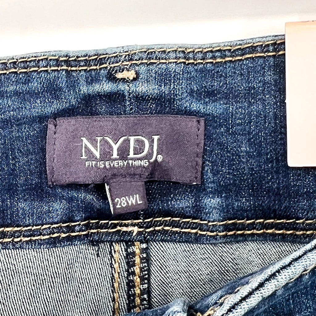 NYDJ Womens Major Wide Leg Capri Jeans 28WL Serendipity Blue NWT
