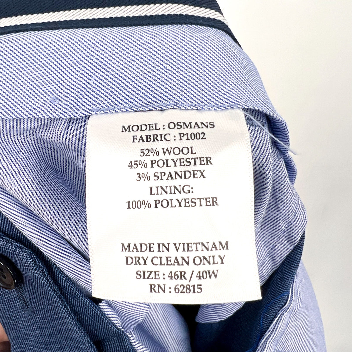 PENGUIN Men's Osman Wool Blend Dress Pants 40x32 Steel Blue Flat Front NWOT