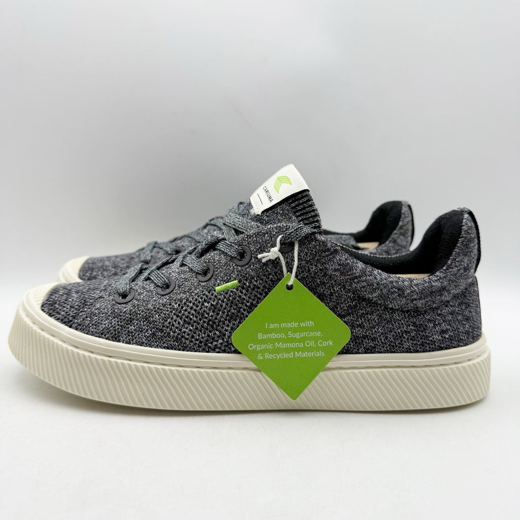 CARIUMA IBI Low Sneakers Womens 9.5 Mens 8 EU 40 Stone Grey Knit Bamboo NIB