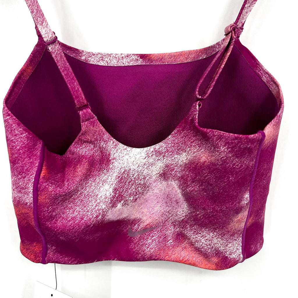 NIKE One Convertible Longline Sports Bra XS Pink Fuchsia Light Support NWT