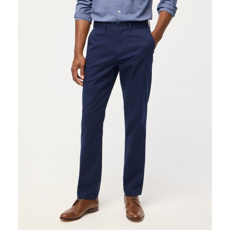 J.CREW Mens Straight-Fit Flex Chino Pants 31x30 Navy Blue Flat Front H3186 NWOT