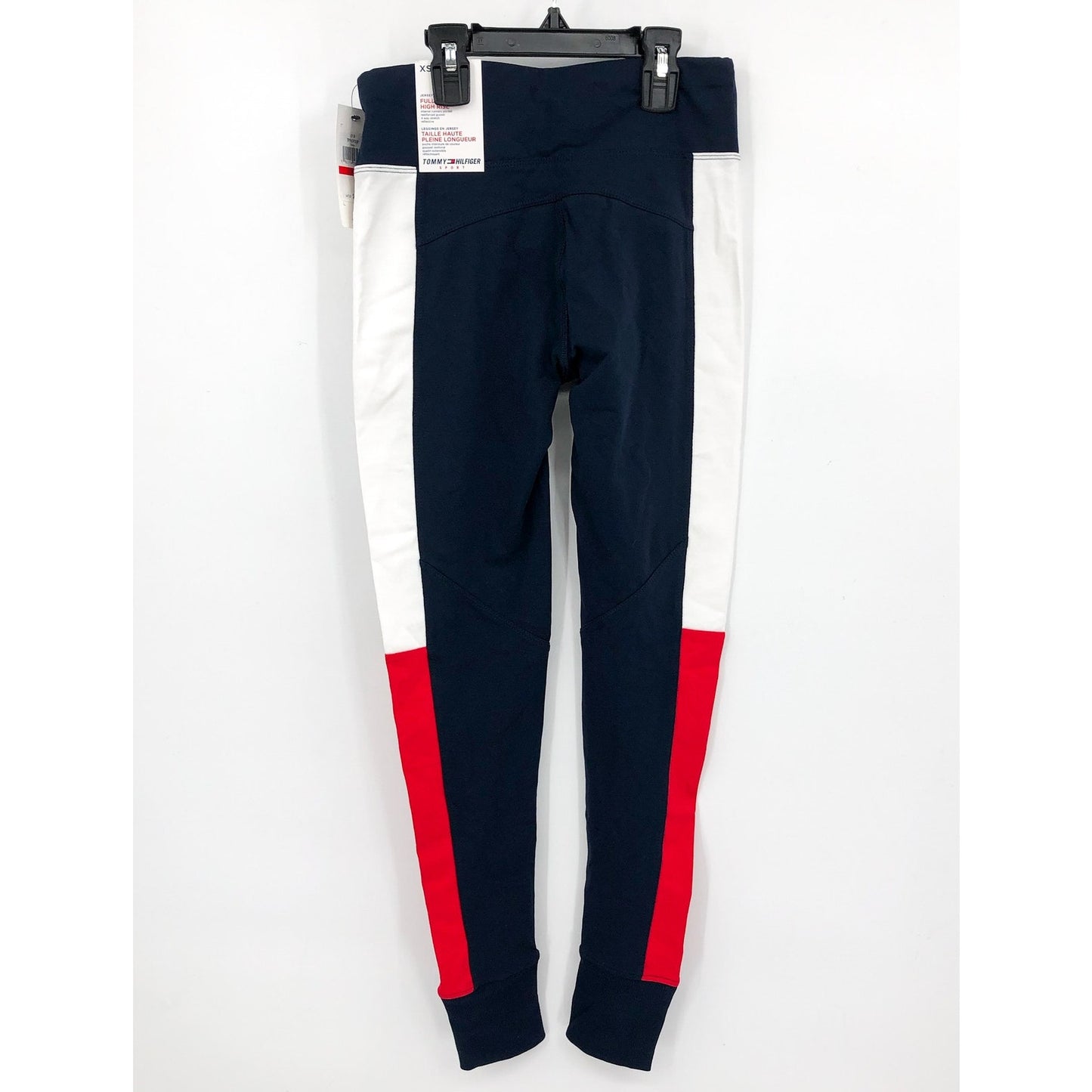 TOMMY HILFIGER Womens Performance Leggings XS Navy Blue Jersey High Rise NWT