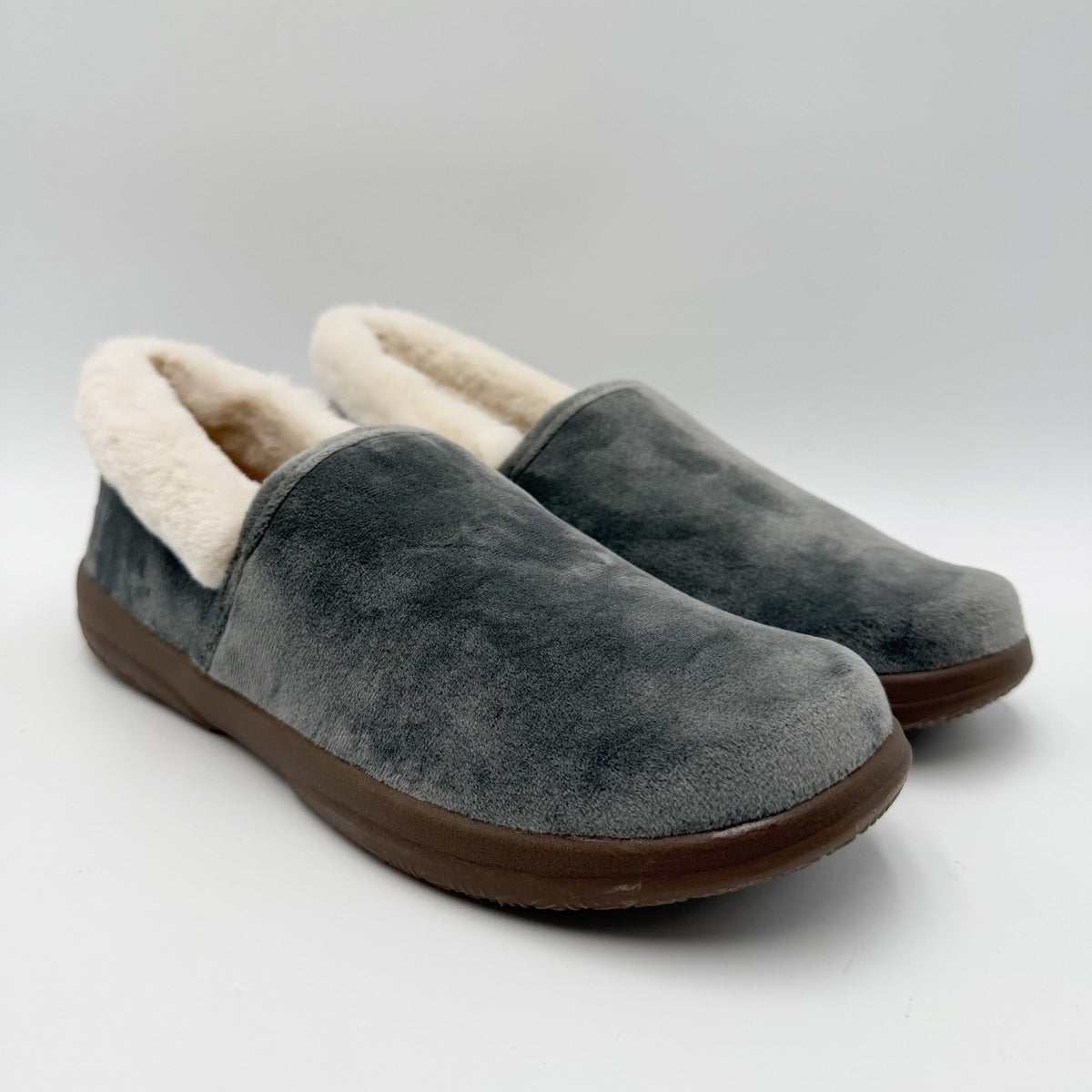 Vionic Womens Clare Slippers Size 8 M EU 38.5 Grey Charcoal Slip On NIB