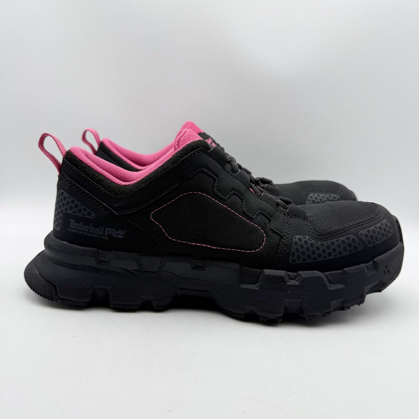 Timberland Pro Womens Powertrain EV CT Work Sneakers US 10 M Black Pink NIB