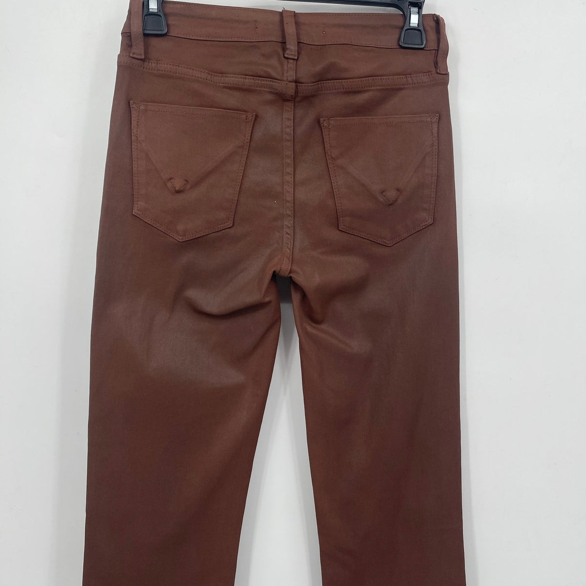 Hudson Womens Nico Straight Ankle Jean Size 25 US 0 Brown Coated Mid-Rise NWOT