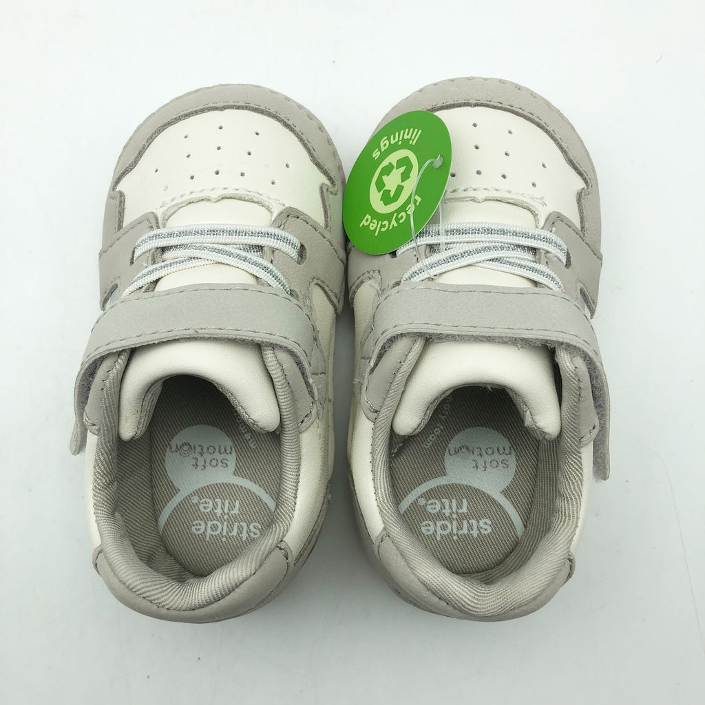 Stride Rite Infant Toddler SM Waverly Ecru Sneaker 3 WIDE Shoes Off White NIB