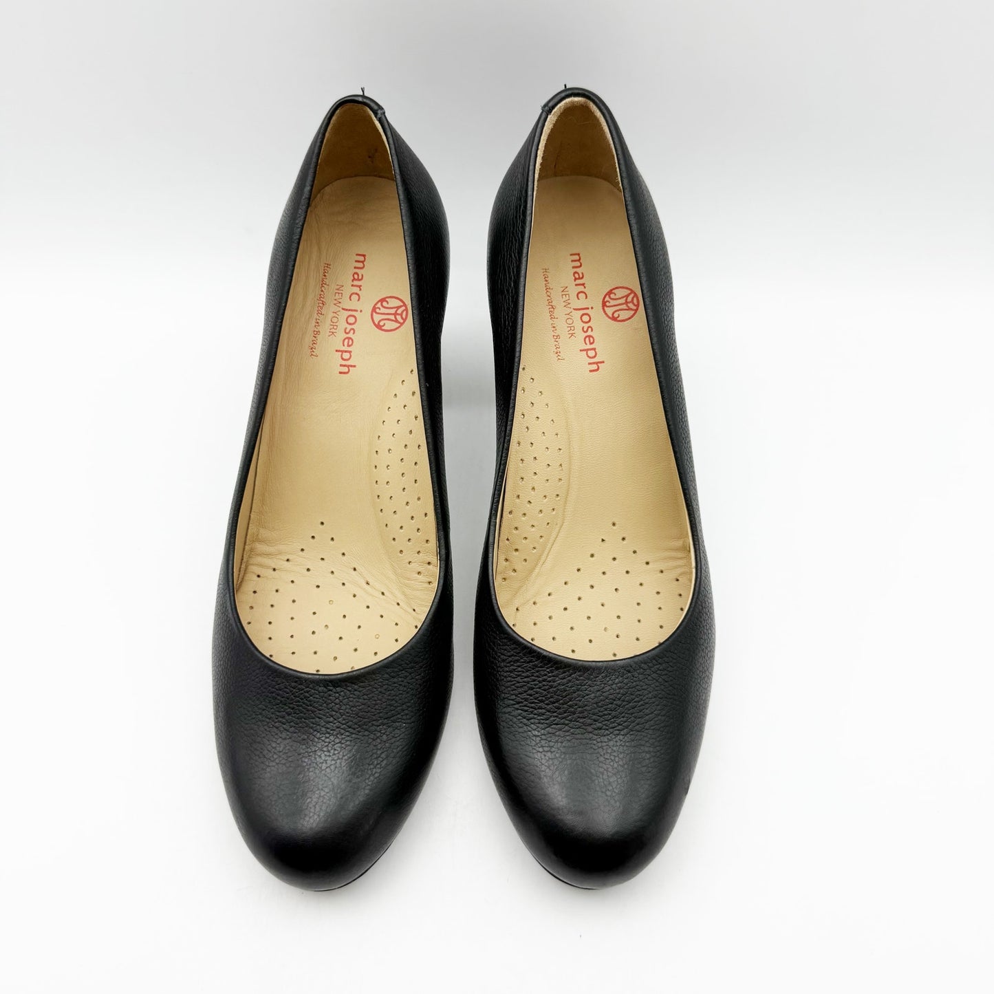 Marc Joseph New York Womens Midtown Pumps US 7 Black Leather Round Toe NIB