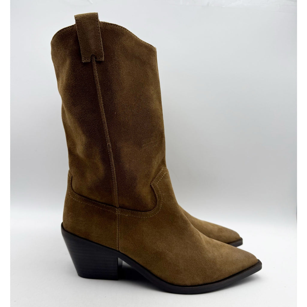 Steve Madden Womens Stetson Western Boots US 7.5 M Brown Suede NWOB