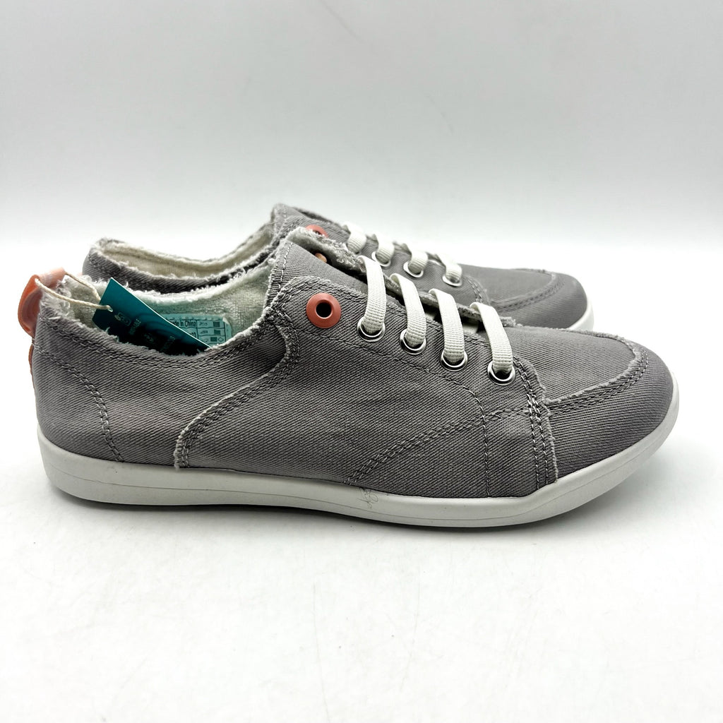 Vionic Womens Beach Pismo Sneakers US 5M EU 35 Gray Cotton Canvas Casual NIB