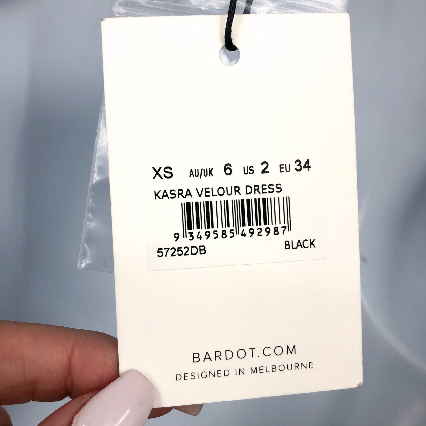 BARDOT Women's Kasra Velour Mini Dress XS US 2 Black Bell Sleeves Cut Out NWT