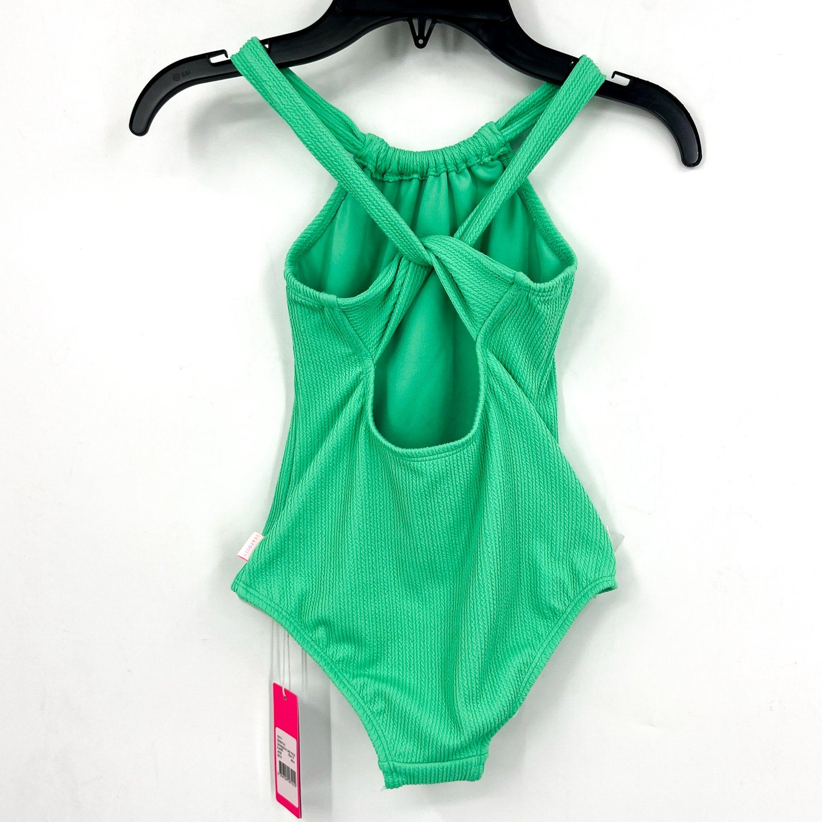 SEAFOLLY Girls Essential Crossback One Piece US 8 Jade Green High Neck NWT