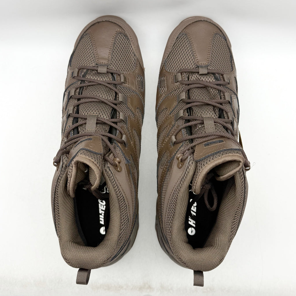 Hi-Tec Mens Ht Ravus Mid Hiking Boots US 15 EU 48 Brown Waterproof NWOB