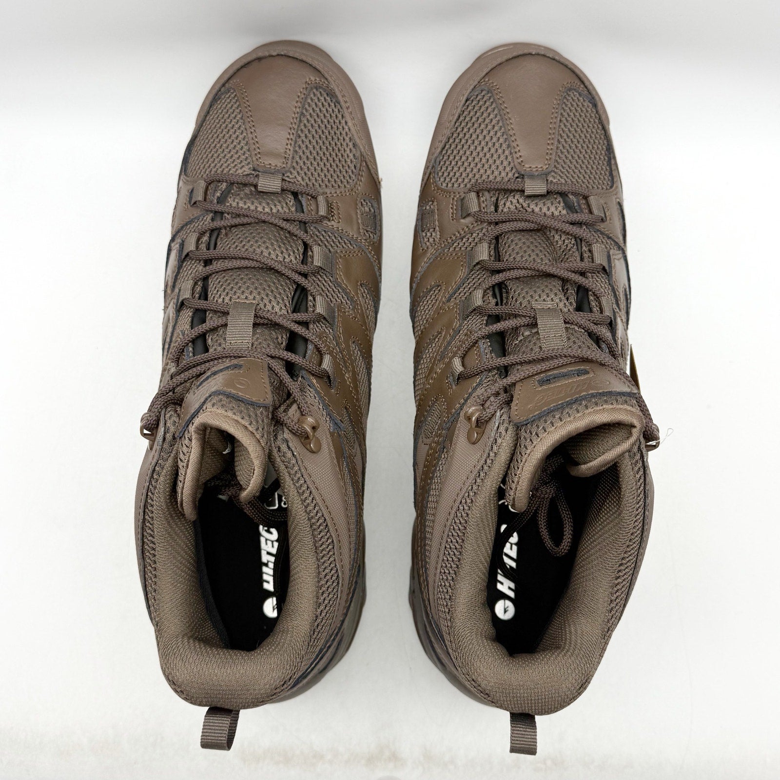Hi-Tec Mens Ht Ravus Mid Hiking Boots US 15 EU 48 Brown Waterproof NWOB
