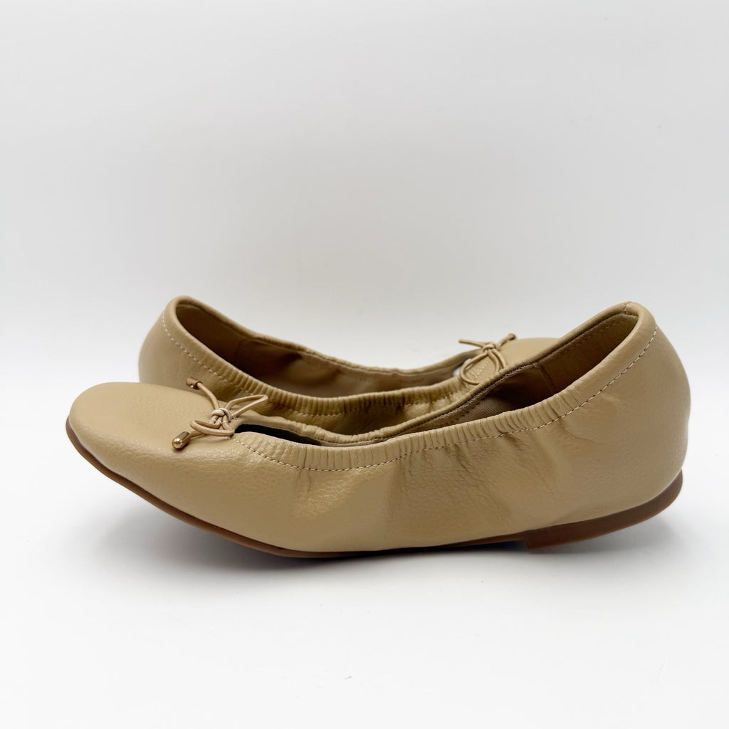 MIA Womens URI Ballet Flats Size 9 M Tan Beige Leather NWOB
