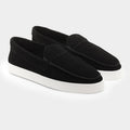 Saint Morta Men's Hemisphere Slip On Loafers Size 8 Black White Suede NIB