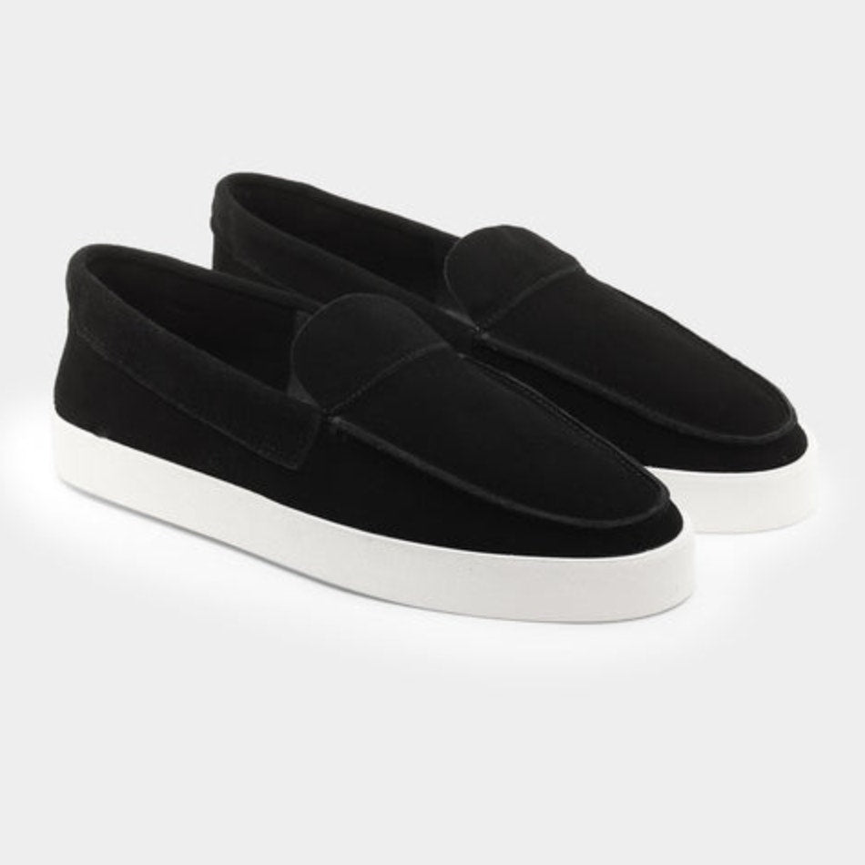 Saint Morta Men's Hemisphere Slip On Loafers Size 8 Black White Suede NIB