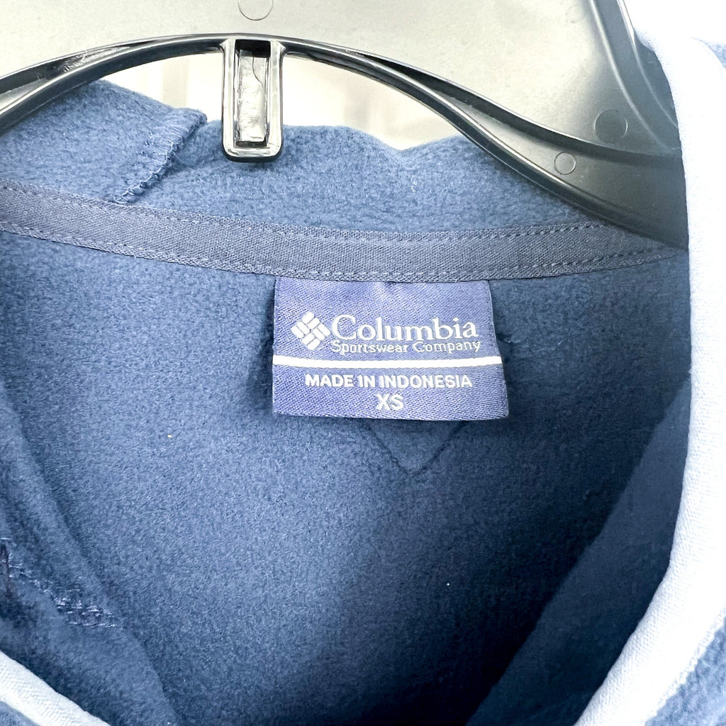Columbia Womens Tidal Fleece Hoodie XS Blue Pocket Pullover NWT