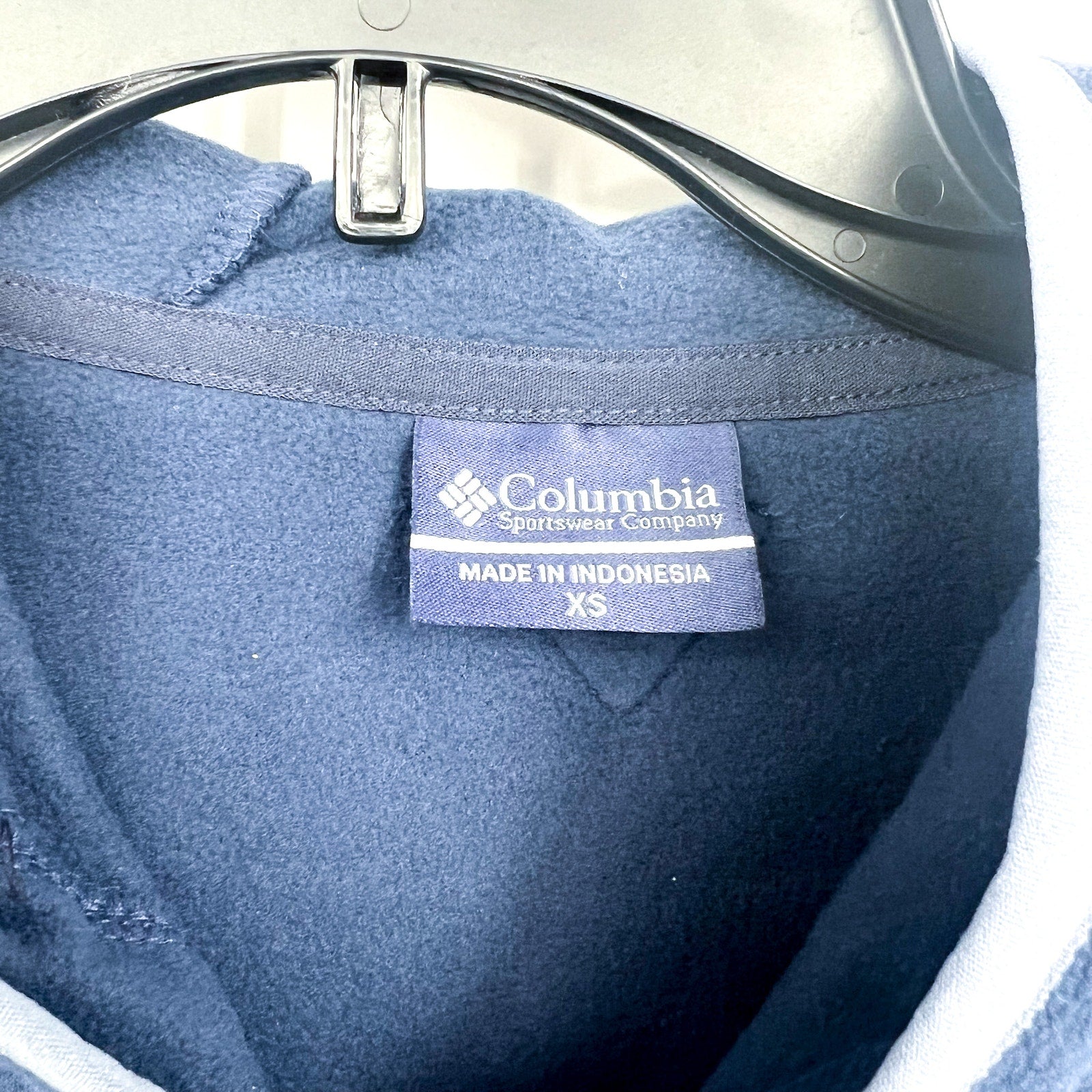 Columbia Womens Tidal Fleece Hoodie XS Blue Pocket Pullover NWT