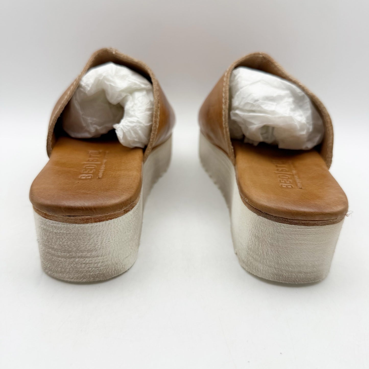 Bed Stu Womens Fairlee II Platform Sandals US 7 EU 37 Tan Rustic Leather NIB