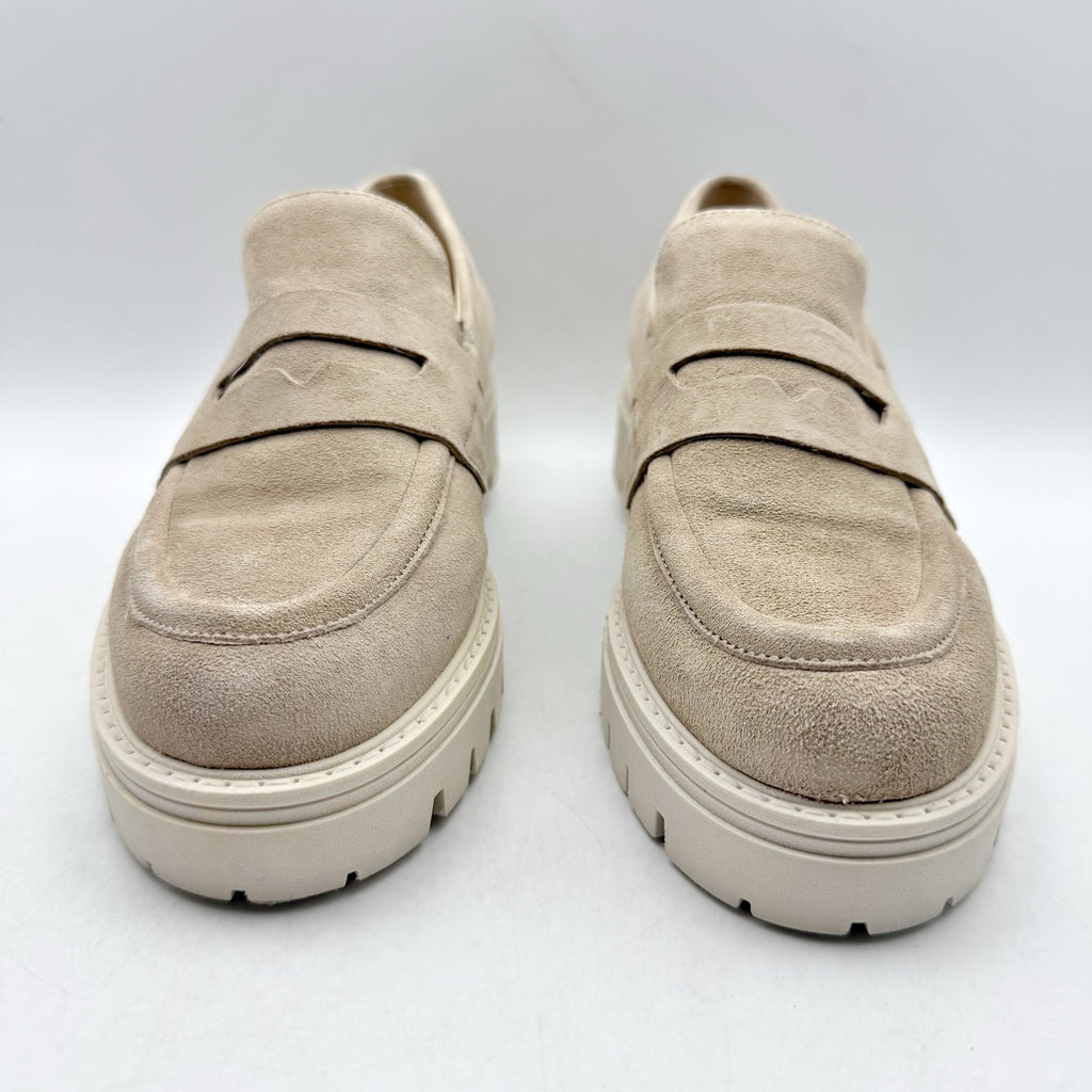 Gabor Womens 22.453 Platform Loafers UK 4 US 6.5 Beige Suede NWOB
