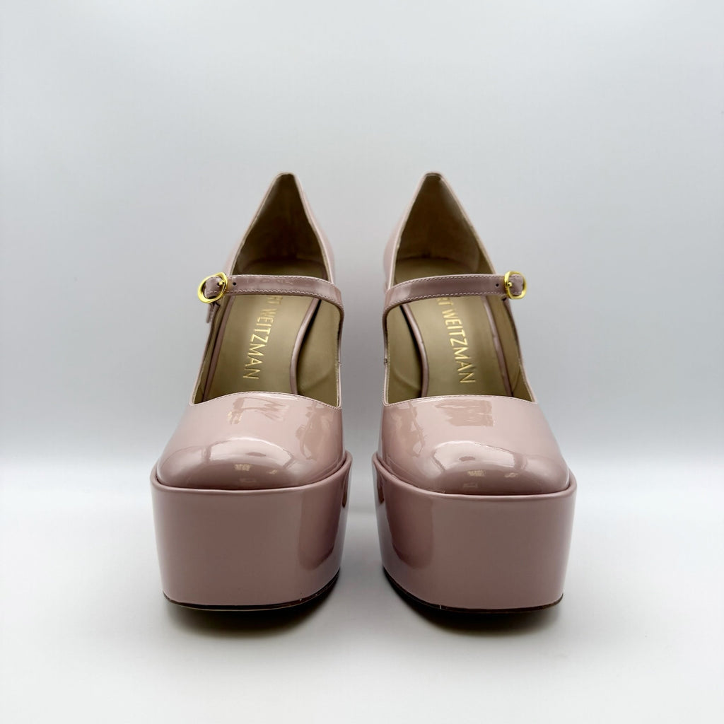 Stuart Weitzman Womens Skyhigh 145 Mary Jane Platform Pump US 9.5 Pink NWOB