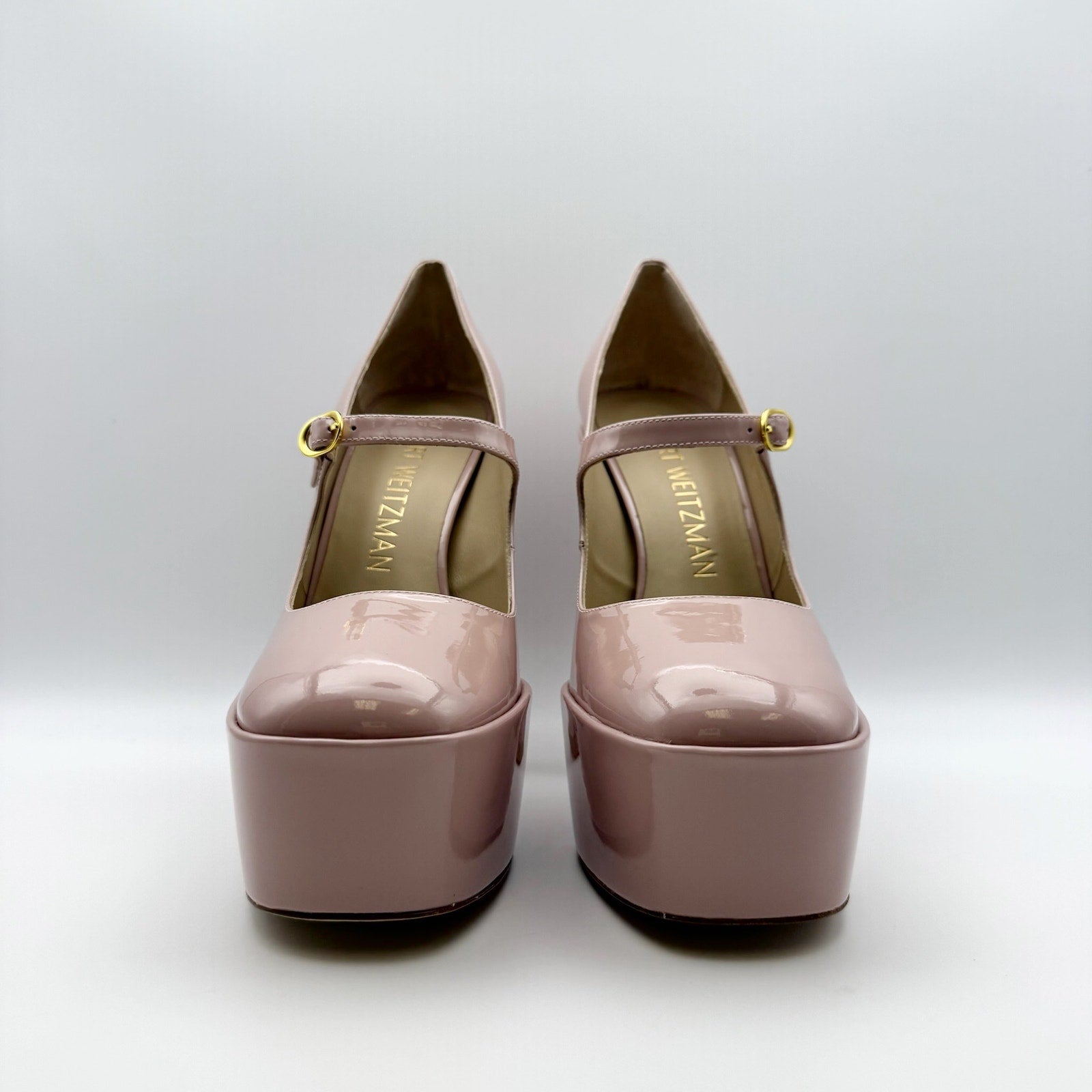 Stuart Weitzman Womens Skyhigh 145 Mary Jane Platform Pump US 9.5 Pink NWOB