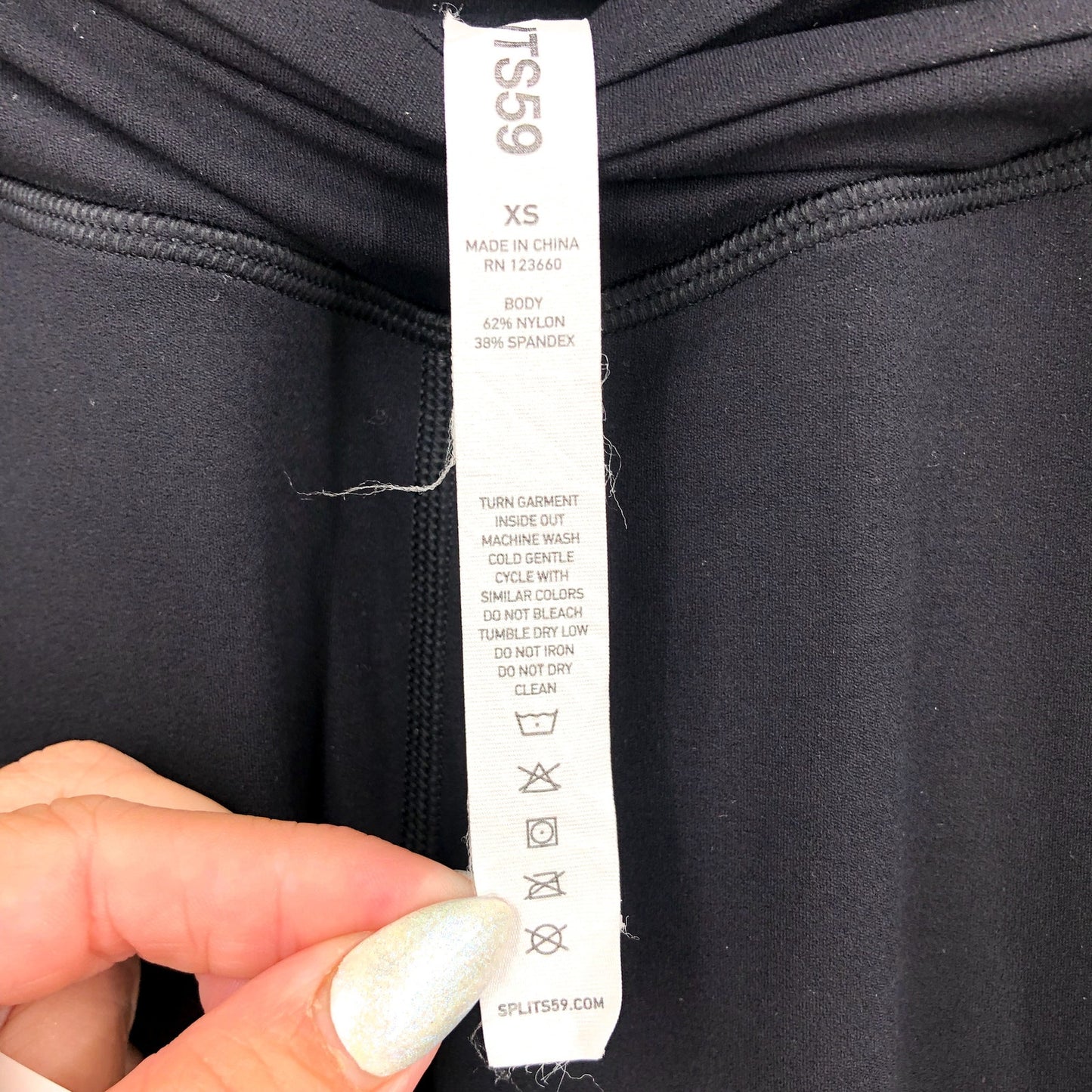 SPLITS59 Womens Mia Rigor 7/8 Leggings XS Black Crossover Waistband NWT