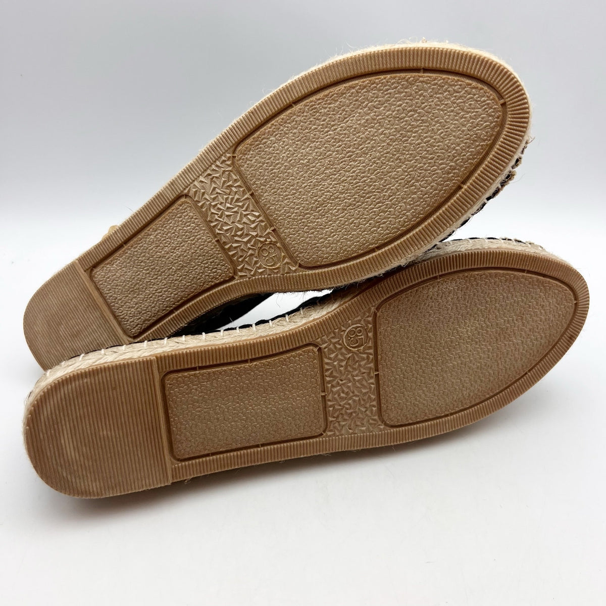 Coldwater Creek Womens Espadrille Flats 8.5 Wide Black Canvas Sunflower NIB