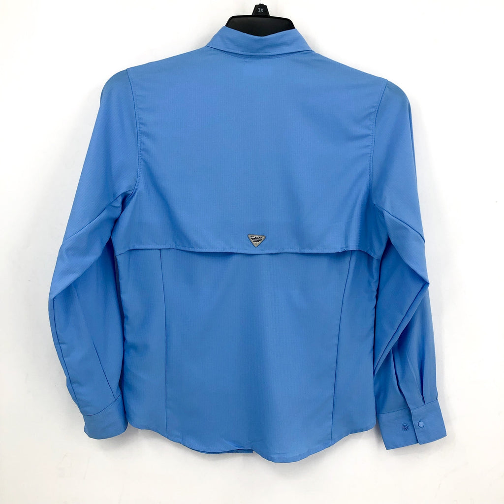 COLUMBIA Women's PFG Tamiami II Long Sleeve Shirt XS Blue UPF 40 NWT