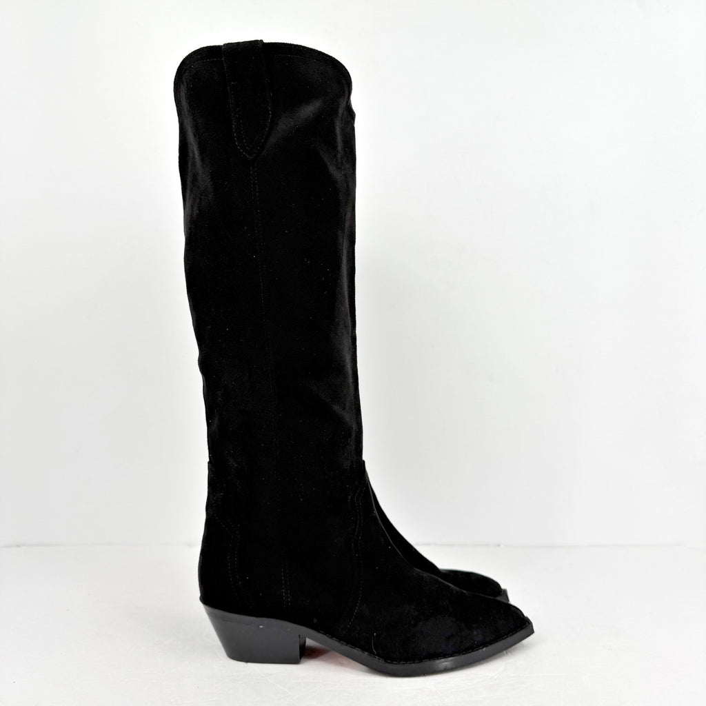 Dolce Vita Womens Kit Knee High Boots US 6.5 M EU 37 Black Fabric NWOB