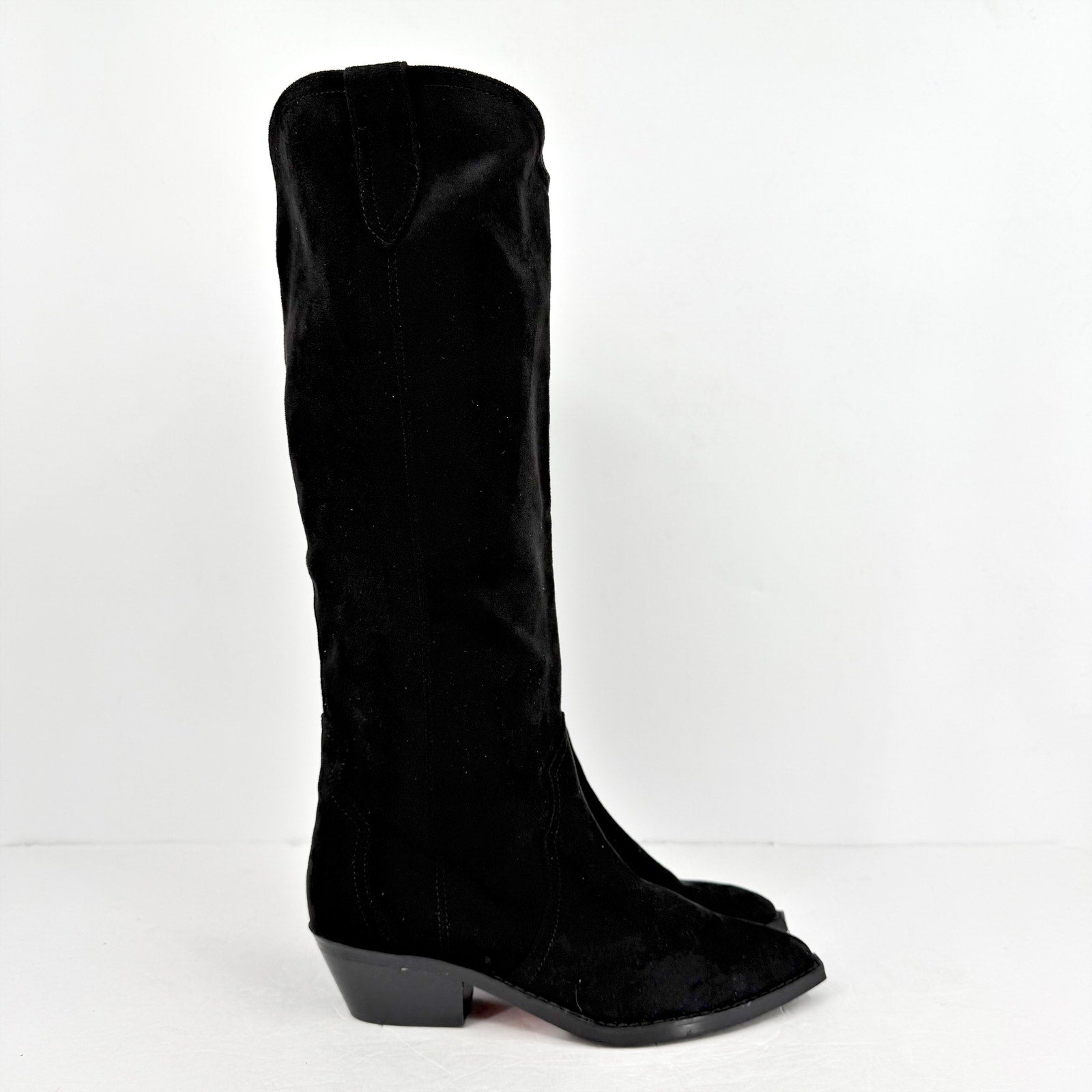 Dolce Vita Womens Kit Knee High Boots US 6.5 M EU 37 Black Fabric NWOB