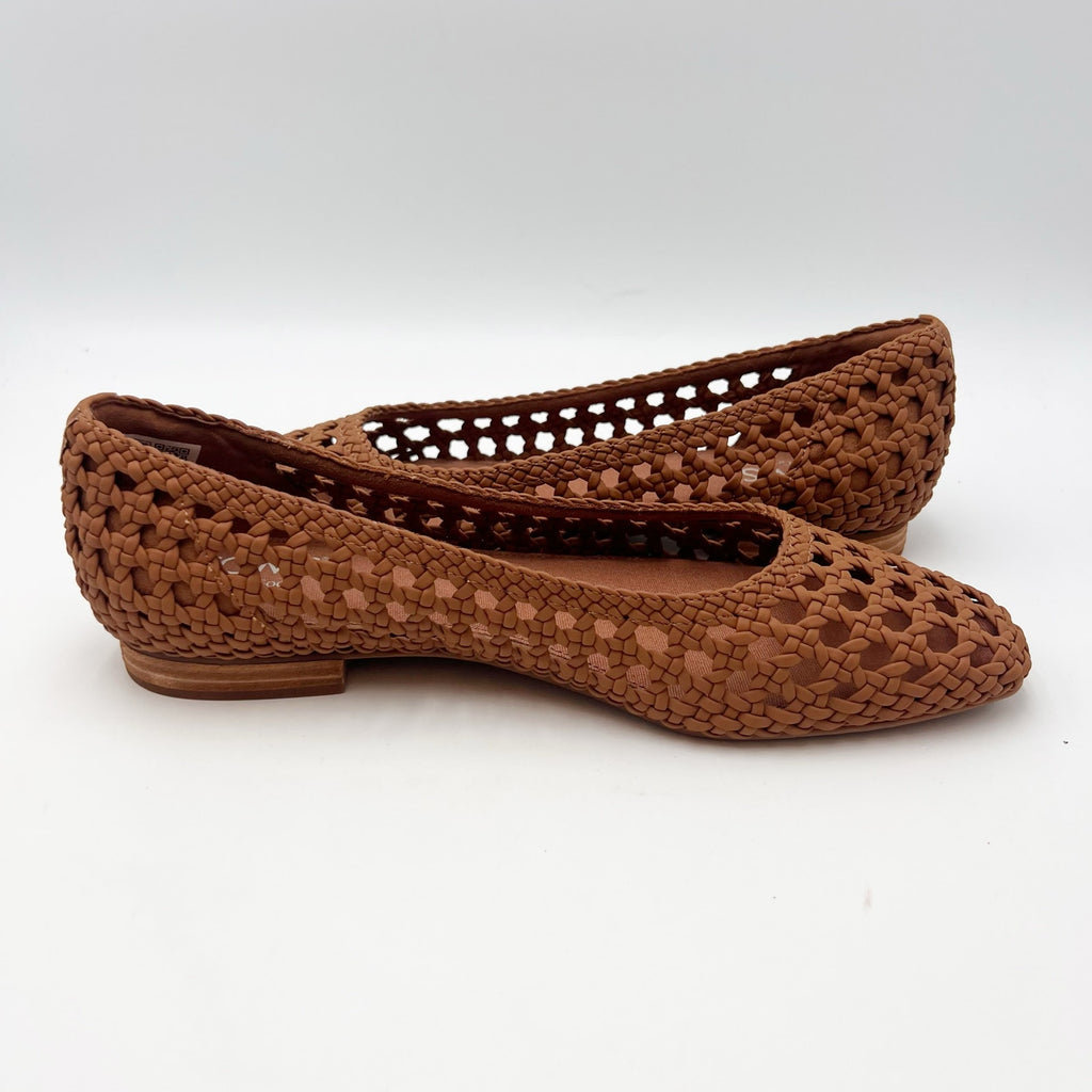 TOMS Womens Briella Ballet Flats Size 10 EU 42 Brown Woven NWOB