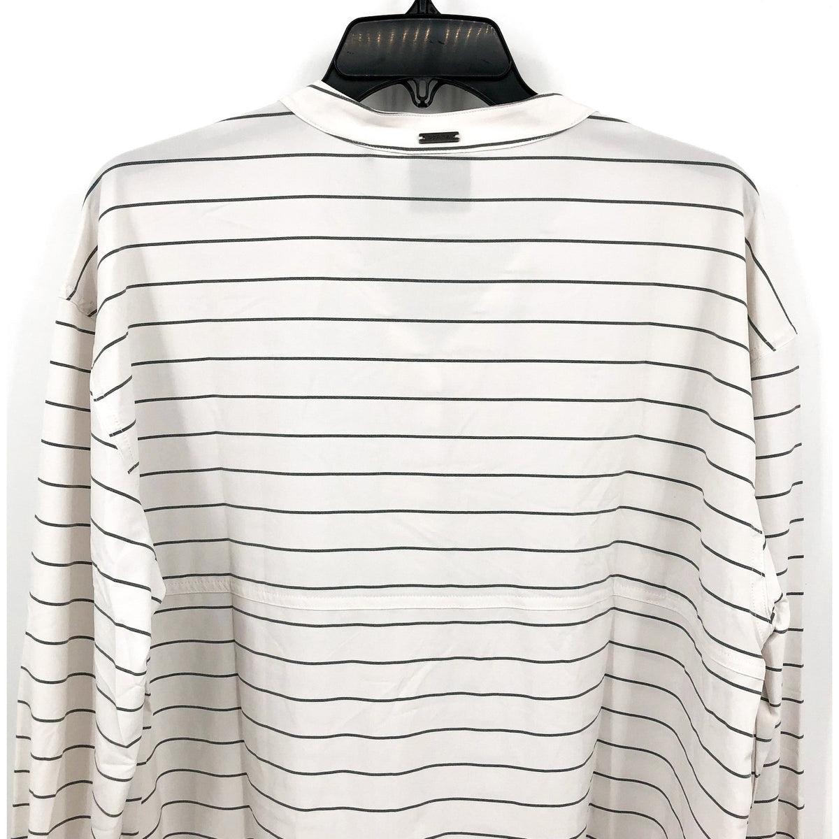 PRANA Womens Railay Tunic Top XL White Stripe Long Sleeve Button Up UPF 50+ NWT