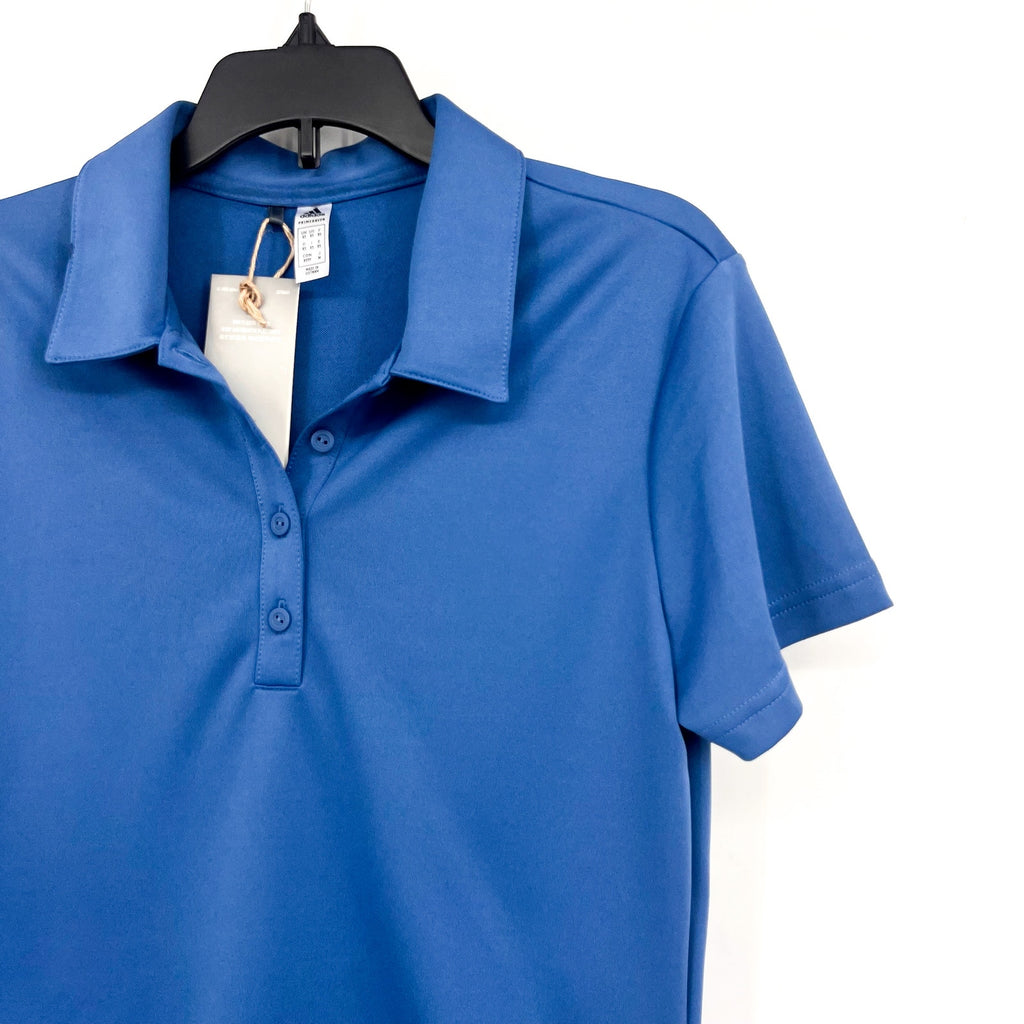 ADIDAS Women's Performance Primegreen Golf Polo Shirt XS Blue Short Sleeve NWT