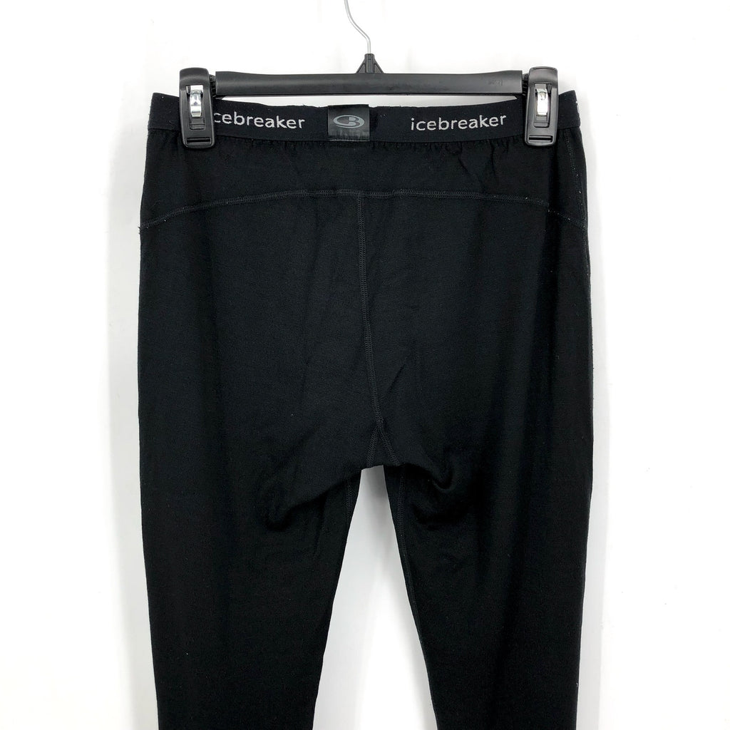 ICEBREAKER Women's Merino 260 Tech Thermal Leggings Large Black Base Layer NWT