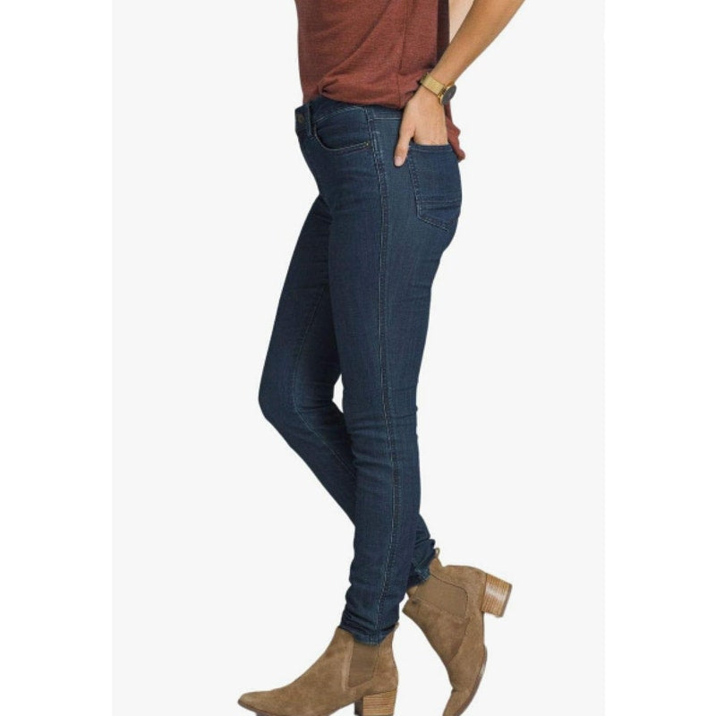 PRANA Women's Oday Skinny Jeans 27x30 US 4 Blue Indigo High Rise Stretch NWT