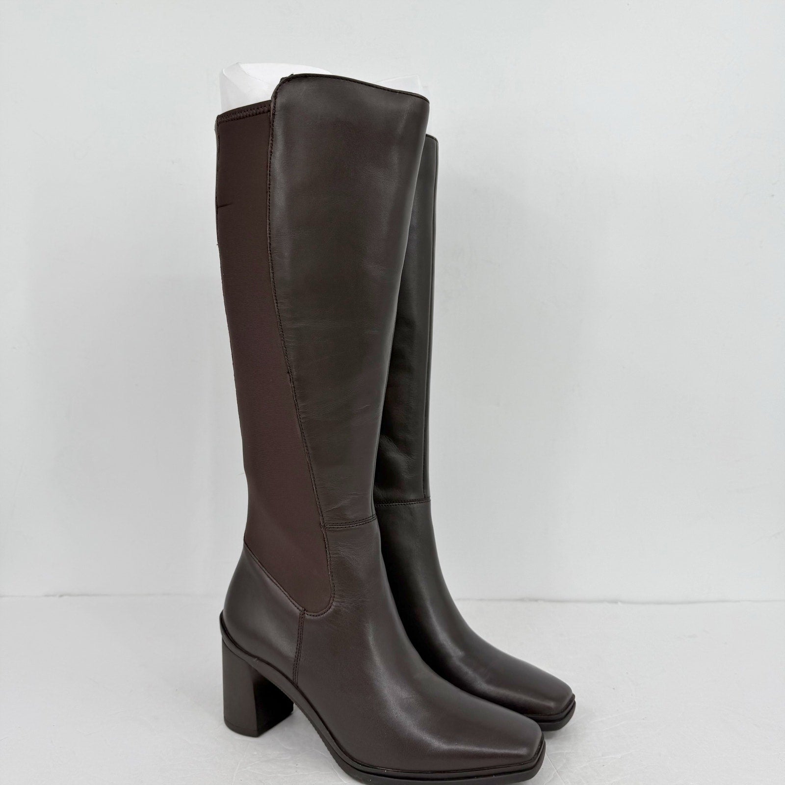 Naturalizer Womens Axel Knee High Boots US 6.5 M Brown Waterproof Leather NIB