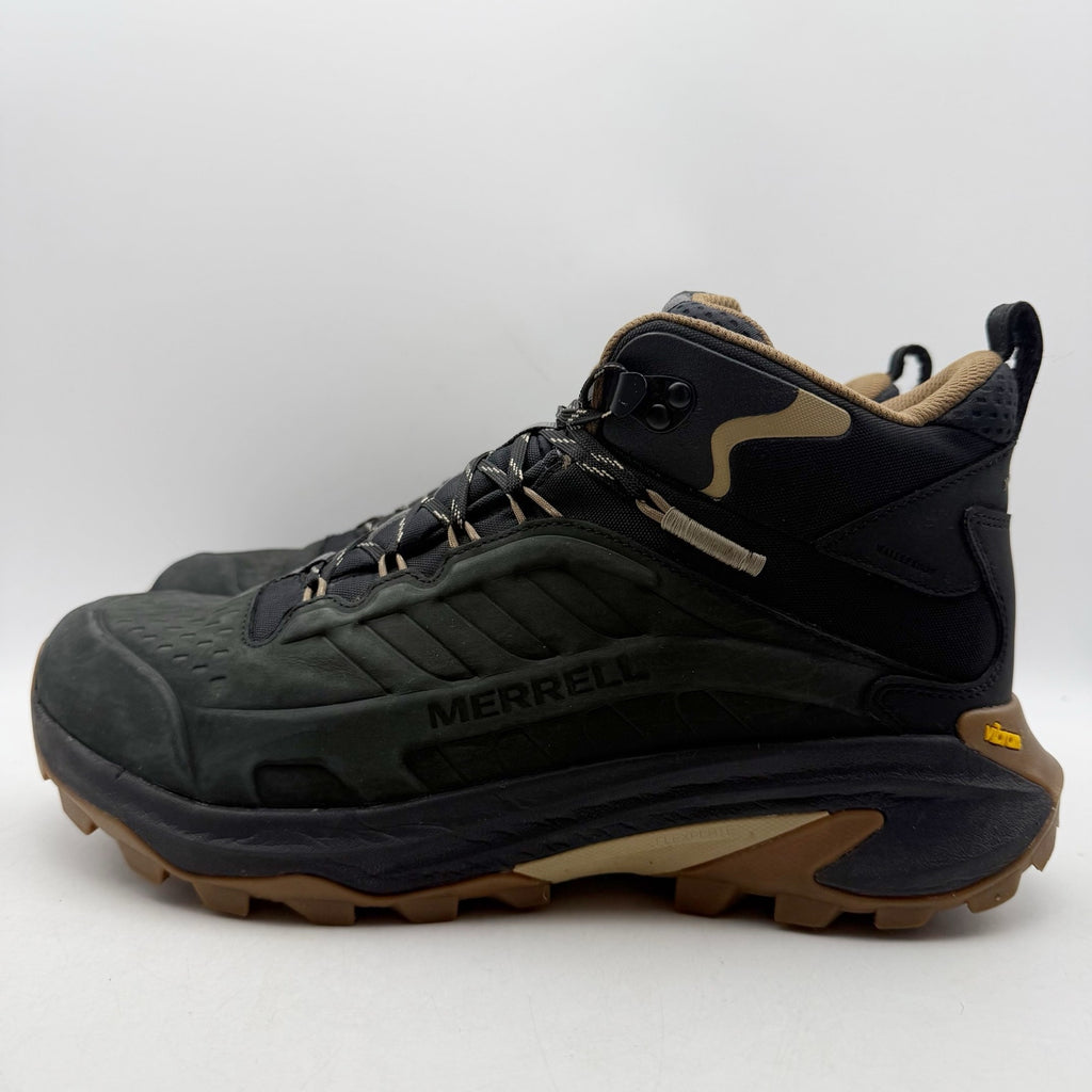 Merrell Mens Moab Speed 2 Hiking Sneakers US 11 Black Leather Waterproof NWOB