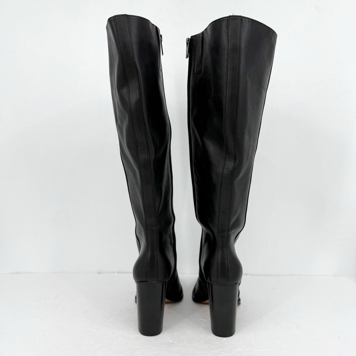 Vince Camuto Womens Lecheya Knee High Boot US 11 M Wide Calf Black Leather NWOB