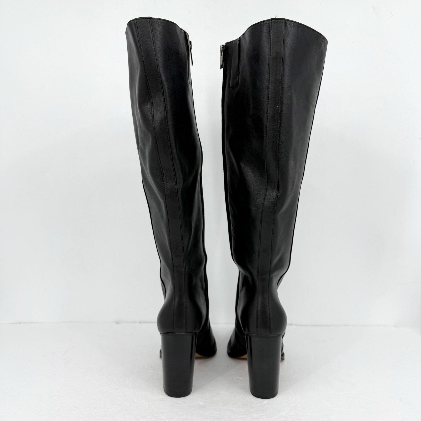 Vince Camuto Womens Lecheya Knee High Boot US 11 M Wide Calf Black Leather NWOB