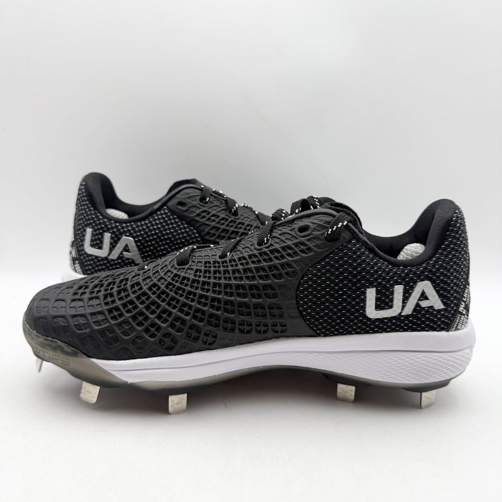 Under Armour Womens Glyde 2.0 Metal Softball Cleats Size 7.5 Black Silver NWOB