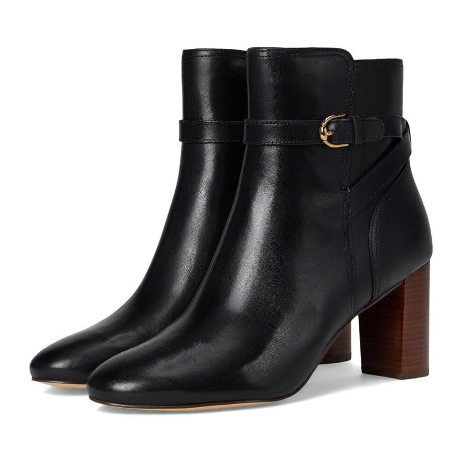 Cole Haan Womens Glendale Jodhpur Heel Ankle Booties US 9 B Black Leather NIB