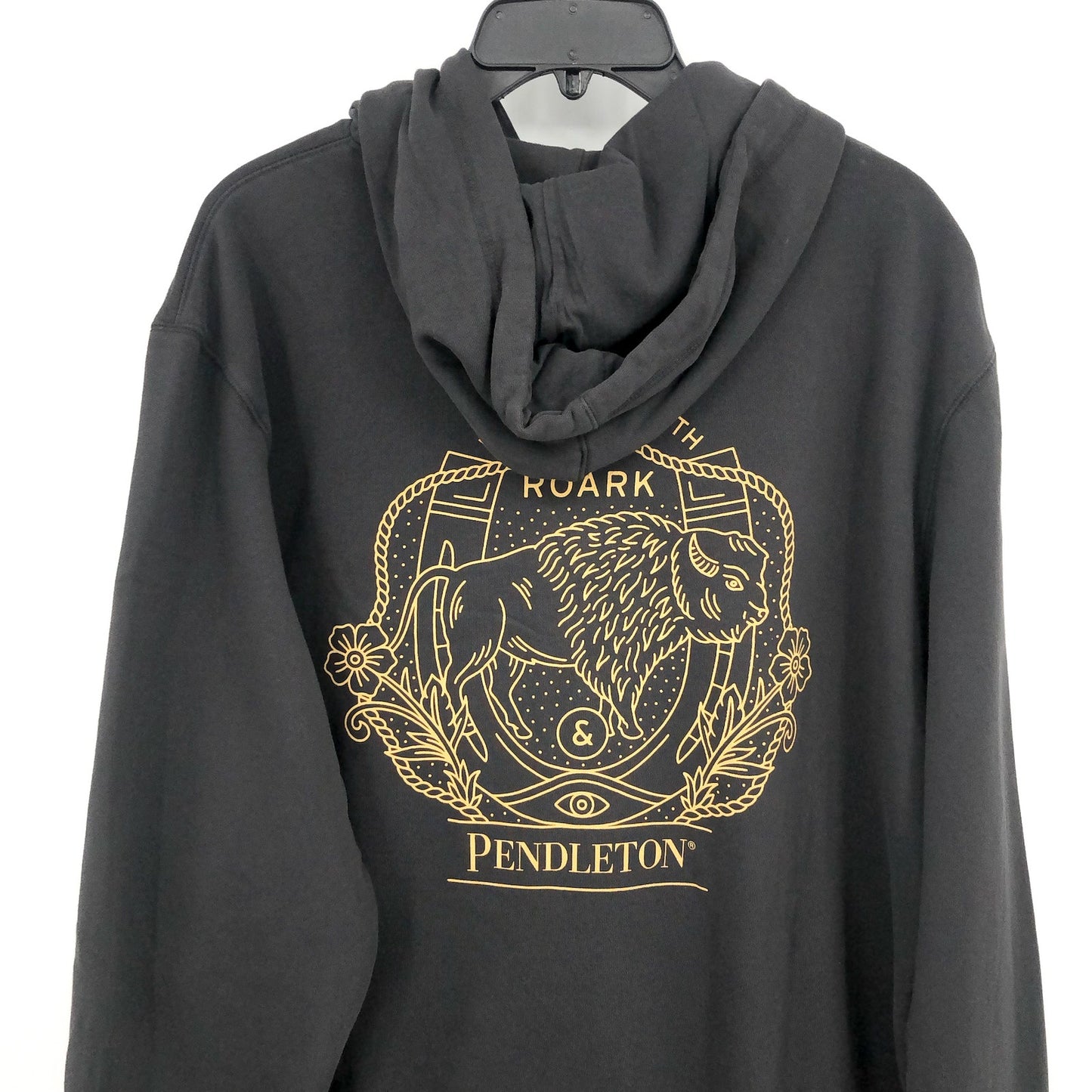 ROARK X PENDLETON Bison Graphic Hoodie Sweatshirt XL Black NWT