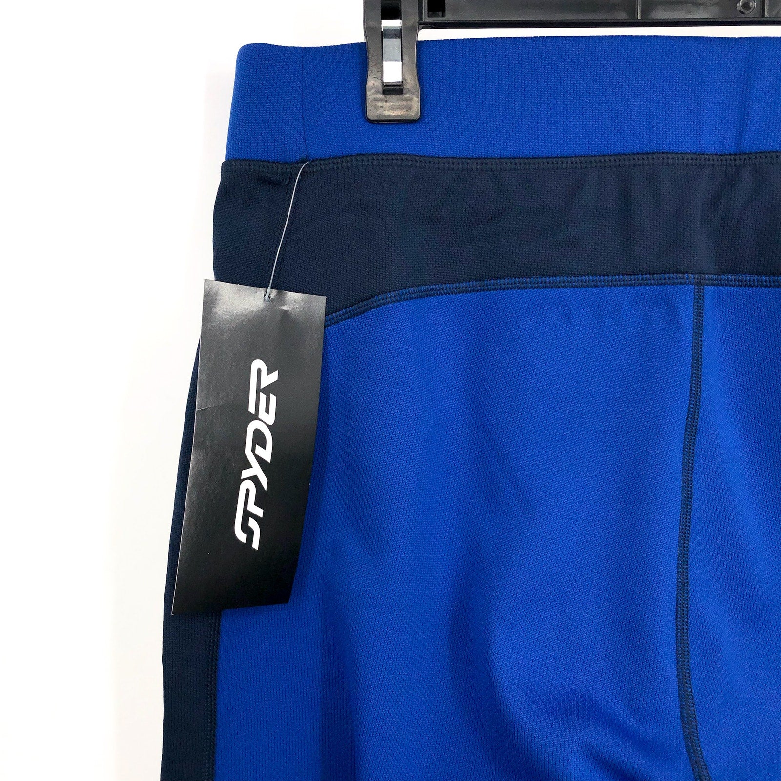 SPYDER Women's Charger Pants Large Electric Blue Base Layer Leggings NWT